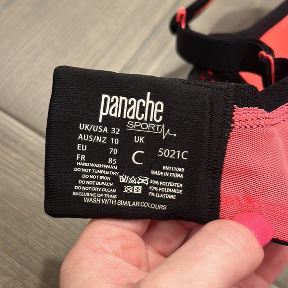 Panache Black & Coral Sport Bra - Picture 10 of 10